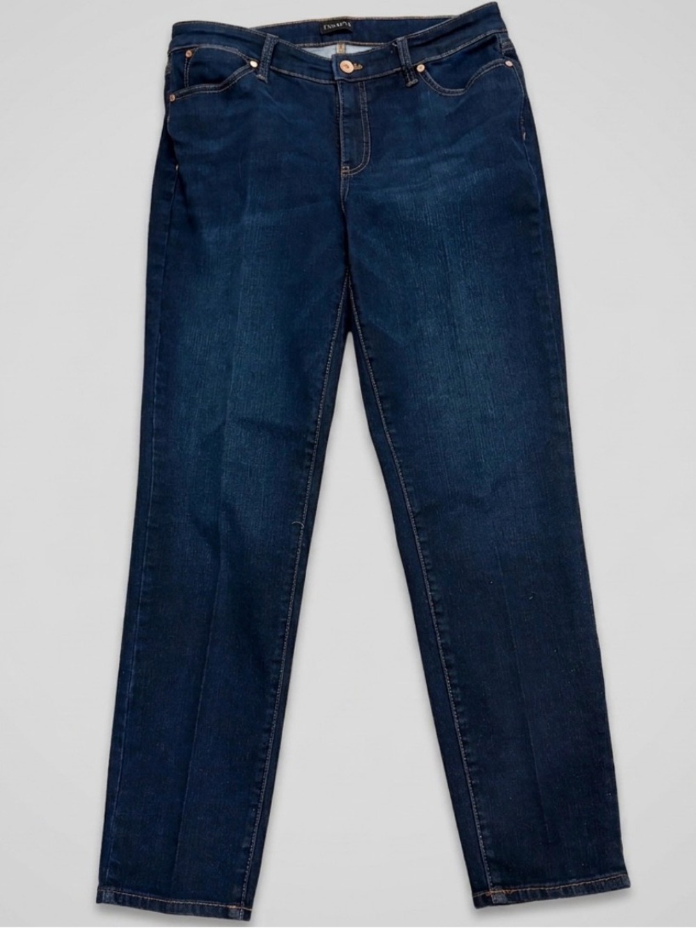 Talbots Slim Ankle Jeans Size 8 Classic Denim Staple like NEW Inseam 27-27.5”